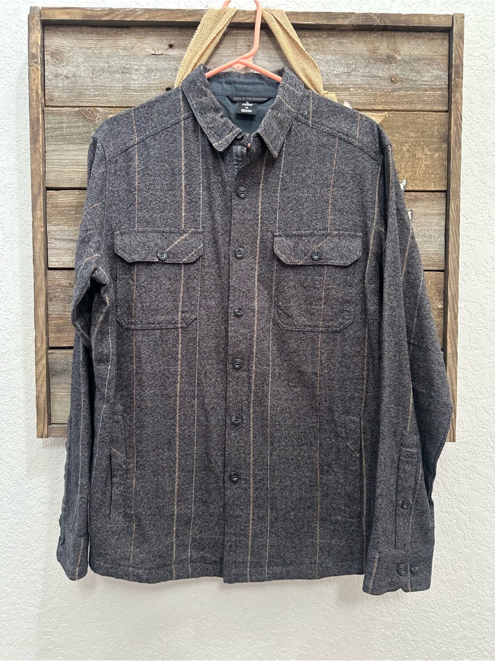 Kuhl Men's Charcoal Cotton-Blend Button Front Jacket Shacket size M